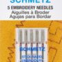 Euro-Notions Embroidery Machine Needles, Size 11/75, 5/pkg (1745)