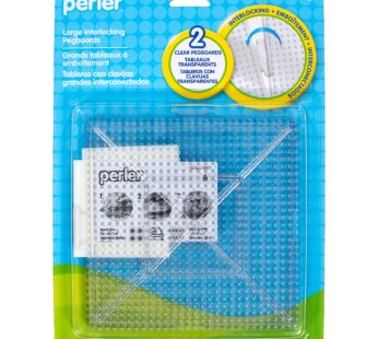 Perler Beads Funfusion: Large Clear Interlocking Pegboards, 2pcs