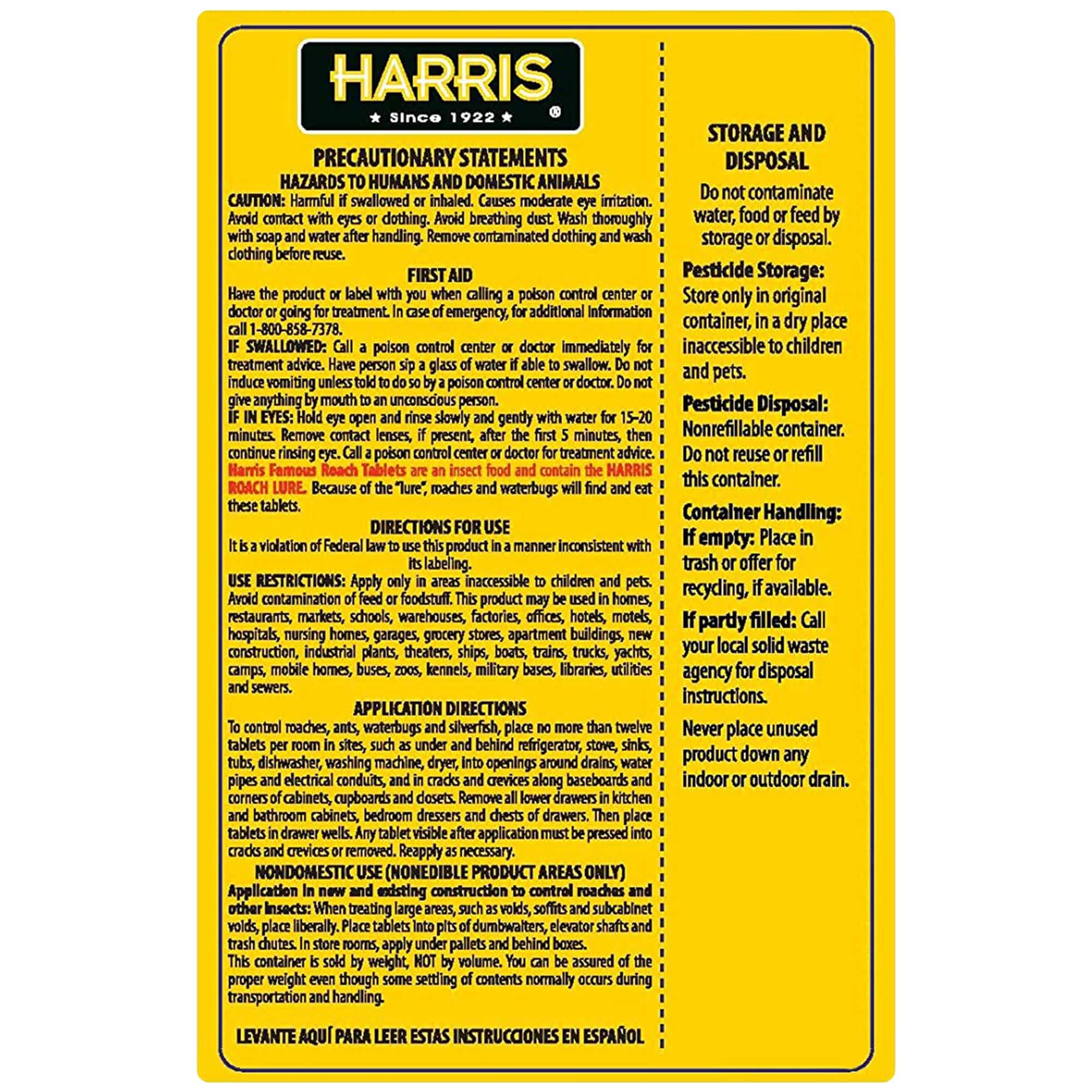 Harris Roach Tablets, Boric Acid Roach Killer with Lure for Insects (4oz, 96 Tablets) - Image 7