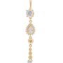 Sexy Waterdrop Zircon Dangle Navel Belly Button Ring Body Piercing Jewellery
