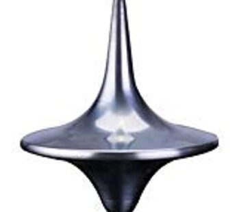 Rienar Accurate Spinning Top, Vintage Totem Zinc Alloy Silver Toy Gift