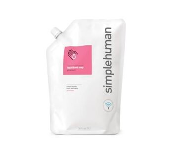 simplehuman Geranium Moisturizing Liquid Hand Soap Refill Pouch, 34 Fl. Oz