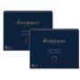 WATERMAN PARIS Fountain Pen Ink Cartridges Refill Intense Black Pack of 2 WAT52021 Smooth