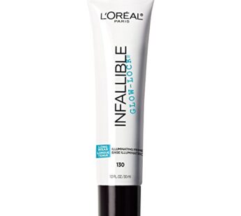 L’Oreal Paris Makeup Infallible Pro Glow-Lock Longwear Illuminating Face Primer, 1 Ounce