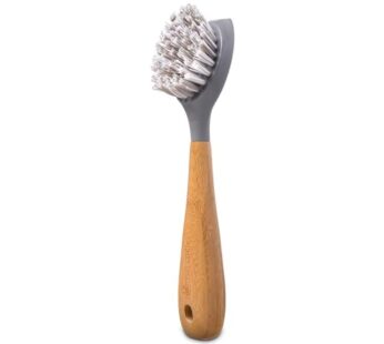 Full Circle Tenacious C Bamboo Dish Brush and Scraper – Kitchen Cleaning Tool Set for Cast