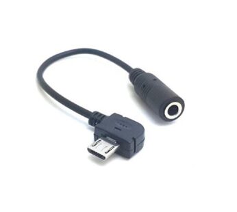 New Black Micro USB Jack to 3.5mm Headphone Earphone Adapter Socket Audio Cable (Copy)