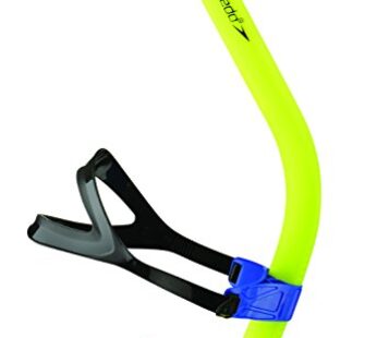 Speedo unisex adult Swim Training Bullet Head diving snorkels, Shocking Lime, One Size US