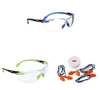 3M Safety Glasses Solus 1000 Series ANSI Z87 Scotchgard Anti-Fog Amber Lens Blue/Black Fra