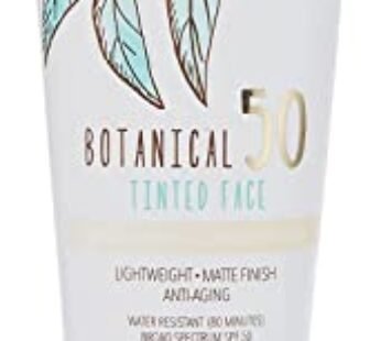 Australian Gold Botanical Sunscreen Tinted Face Mineral Lotion SPF 50, 3 Ounce | Broad Spe