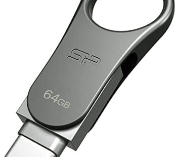 Silicon Power C80 64GB Flash Drive Type C Swivel Dual Flash Drive (USB-A 3.0 / USB-C) Read