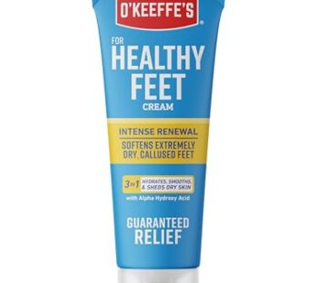 O’Keeffe’s Healthy Feet Intense Renewal Cream with Alpha Hydroxy Acid, Softens and Exfolia