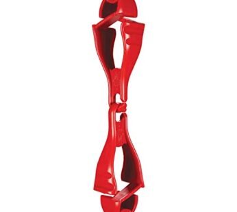 Ergodyne Squids 3400 Glove Clip Holder with Dual Clips, Red, 1 Count (Pack of 1)