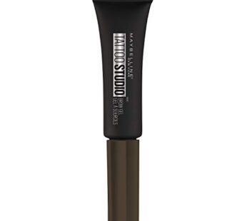 Maybelline TattooStudio Waterproof Eyebrow Gel Makeup, Deep Brown, 1 Count