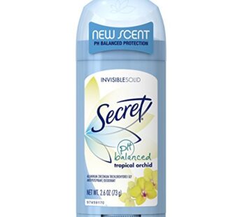 Secret Invisible Solid Tropical Orchid Antiperspirant/Deodorant, 2.6 Ounce