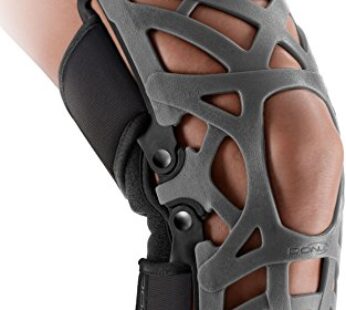 DonJoy Reaction Web Knee Support Brace with Compression Undersleeve: Grey, Medium/Large