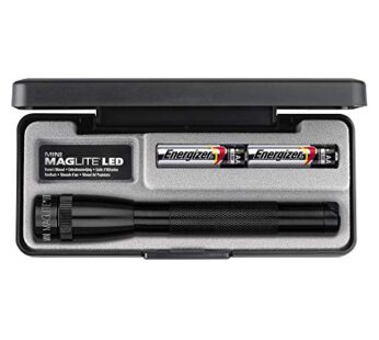 Maglite Mini LED 2-Cell AA Flashlight in Presentation Box Black