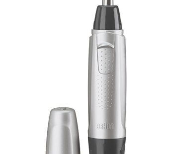 Braun Ear and Nose Hair Trimmer for Men and Women, Battery Operated Electric Groomer, Blac