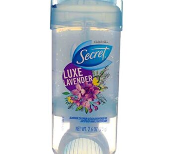 Secret Fresh Clear Gel Antiperspirant Deodorant, Luxe Lavender 2.6 oz (Pack of 3)