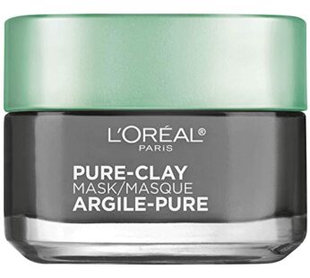 L’Oreal Paris Skincare Pure Clay Face Mask with Charcoal for Dull Skin to Detox & Brighten