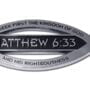 Christian Fish Matthew 6:33 Verse Chrome Auto Emblem