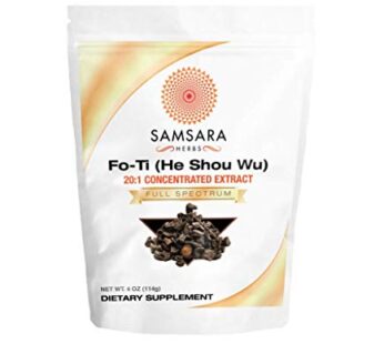 Samsara Herbs Fo-Ti Extract Powder (4oz/114g) (He Shou Wu) – 20:1 Concentrated Extract, Pr