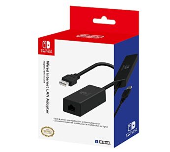 Nintendo Switch Wired Internet LAN Adapter by HORI Officially Licensed by Nintendo, Case