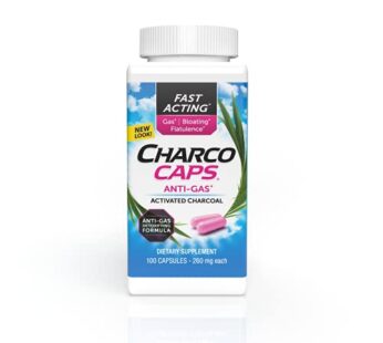 Charcocaps Fast Acting Gas Relief for Bloating & Flatulence, Drug Free Detoxifying Activat