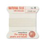 Griffin Bead Cord 100% Natural Silk White #4