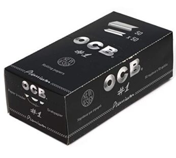 1 box – OCB Single Premium No1 rolling paper regular size 70mm – 2500 papers