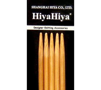 HiyaHiya Double Point 6 inch (15cm) Bamboo Knitting Needles (Set of 5) Size US 1.5 (2.5mm)