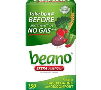Beano Food Enzyme Dietary Supplement | Help Digest Gas-Causing Foods | 150 Tablets