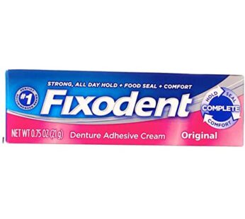 Fixodent Denture Adhesive Cream Original, Multi, 0.75 Oz, Pack of 4