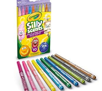 Crayola Silly Scents Washable Scented Markers, 10 Count, Gift for Kids