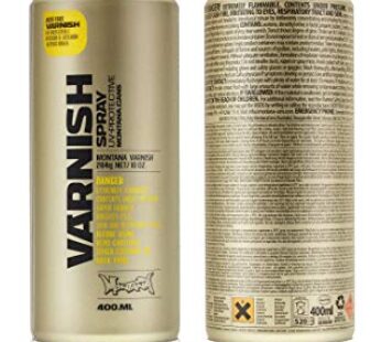 Montana Cans Montana TECH 400 ml Varnish, Clear Semi -Gloss Spray Paint, 13.53 Fl Oz (Pack