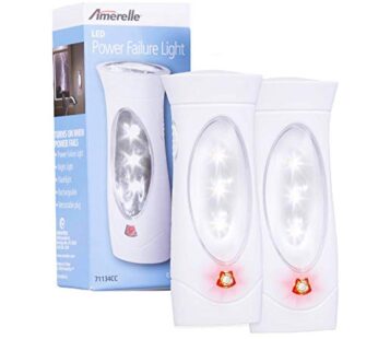 Amerelle LED Emergency Lights For Home Power Failure, 2 Pack ? Triple Function Power Failu