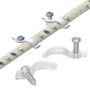 GRIVER 100 Pack Strip Light Mounting Brackets,Fixing Clips,One-Side Fixing,100 Screws Incl
