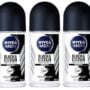 Nivea for Men Deodorant Roll On 1.69 Oz (Invisible B&W Power) Pack of 3