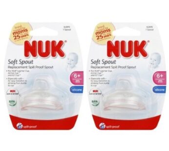 NUK Replacement Silicone Spout, Clear Pack of 2