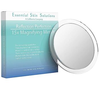 Essential Skin Solutions 15X Magnifying Mirror   Use for Makeup Application – Tweezing   a