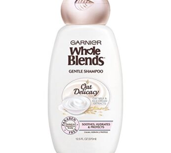 Garnier Whole Blends Gentle Shampoo Oat Delicacy, For Sensitive Scalp, 12.5 fl. oz.