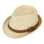 Simplicity Mens Sun Hat Womens Straw Hat Panama Style Straw Fedora Hat with Leather Belt S