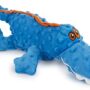 goDog Gators With Chew Guard Technology Tough Plush Dog Toy, Blue, Large (774019)
