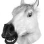 Horror Scary White Horse Head Mask for Halloween Cosplay Costume Party