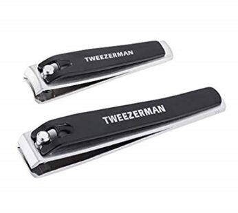 Tweezerman Stainless Steel Nail Combo Set with Fingernail and Toenail Clippers