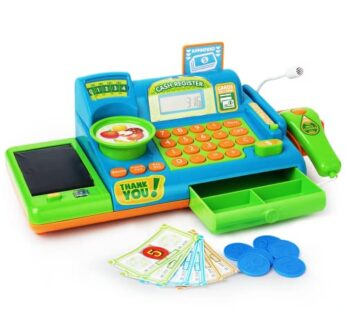 Boley Pretend Play Cash Register Toy for Kids ? 19 Piece Interactive Set with Scanner, Mic