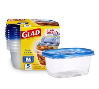 GladWare Soup & Salad Food Storage Containers for Everyday Use | Medium Rectangle Containe