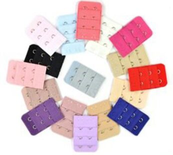 17 pcs Assorted Colors Women 2-Hook 3 Rows Spacing Bra Extender Strap