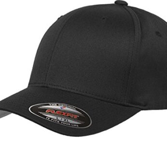 Flexfit 6277 Wooly Combed Twill Cap   Black