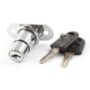 uxcell a13121100ux0730 Metal Cabinet Sliding Door Plunger Lock with Keys, Silver Tone