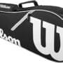 Wilson Advantage II Triple Tennis Racket Bag - Black/White, Holds up to 3 Rackets